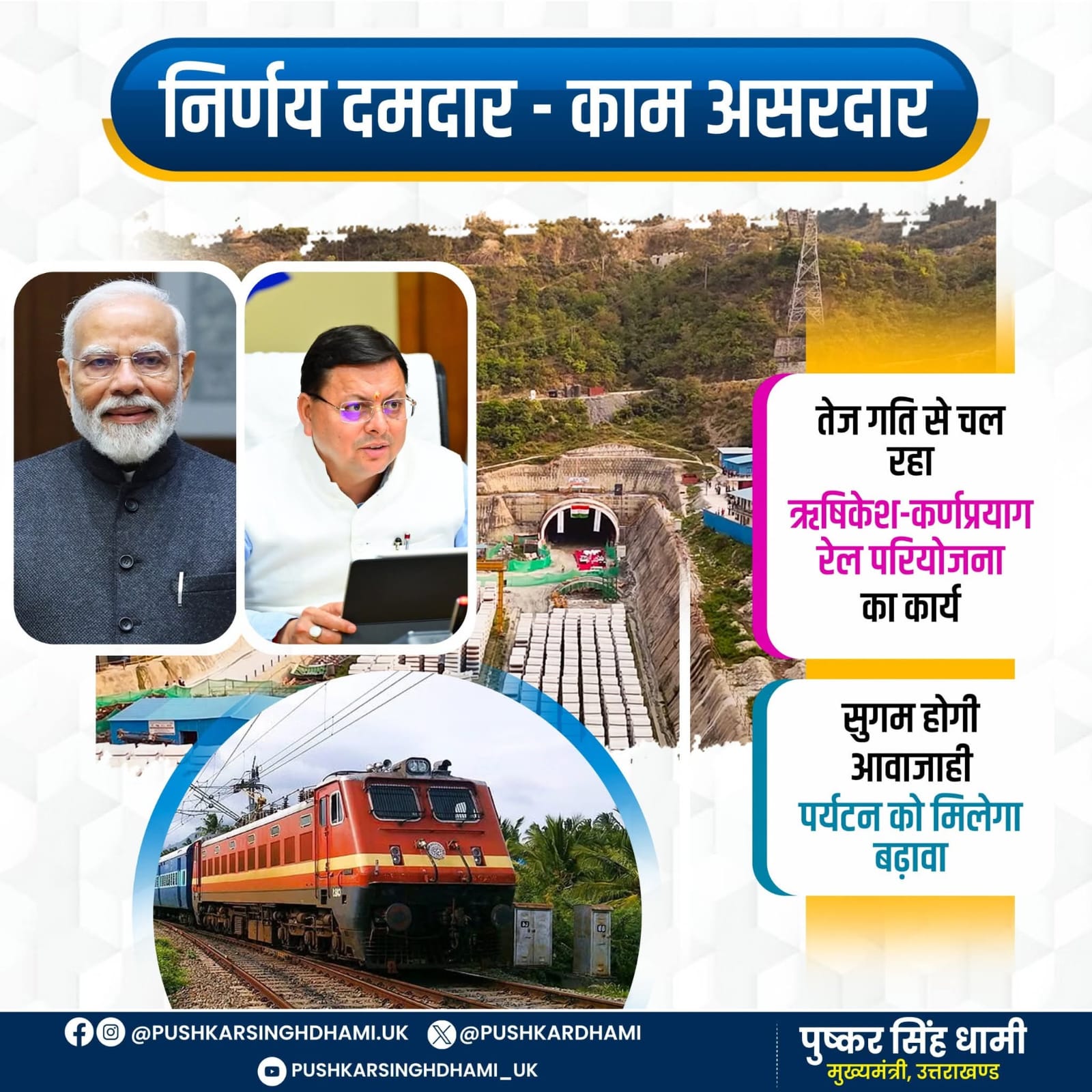 देवभूमि उत्तराखंड की धरती पर बिछ रही प्रगति की पटरी…